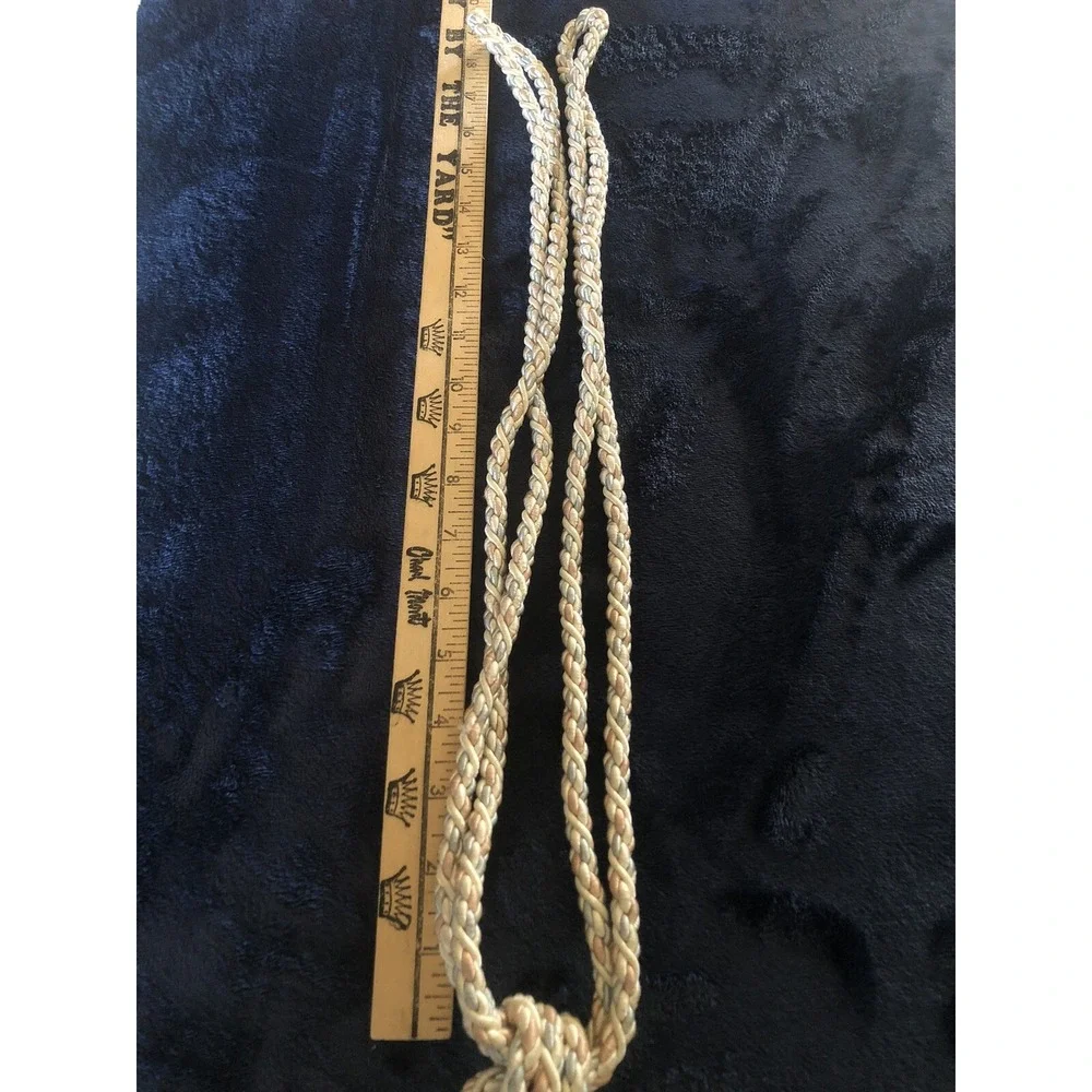 Blue & Peach Curtain Rope Tieback with 6